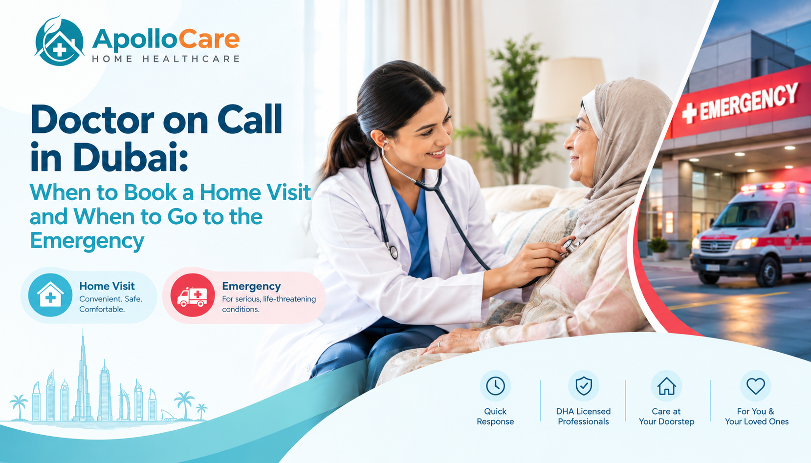 Doctor on Call in Dubai: When to Book a Home Visit and When to Go to the Emergency